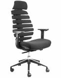 Kancelářská židle FISH BONES PDH černý plast, černá 26-60