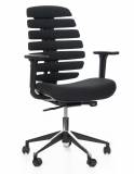  Kancelářská židle FISH BONES černý plast, černá 26-60, 3D područky