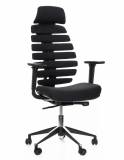  Kancelářská židle FISH BONES PDH černý plast, 26-60 černá, 3D područky